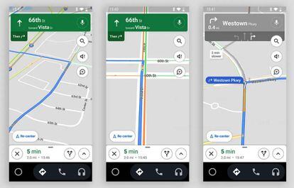 Semáforos en Google Maps para Android.