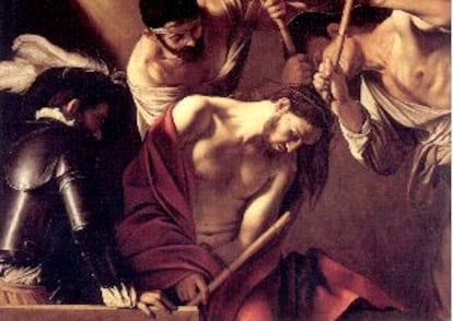 'La coronación de espinas', lienzo de Caravaggio en el Museo de Historia del Arte de Viena.