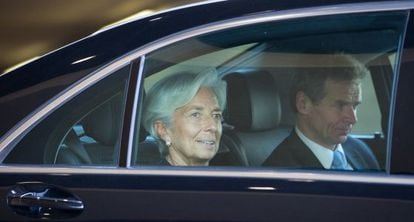 La directora gerente del FMI, Christine Lagarde, en Bruselas.