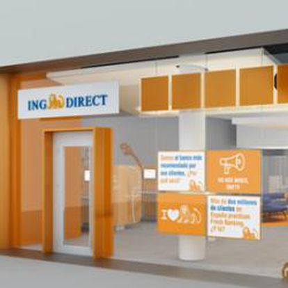 Imagen virtual de una de las nuevas sucursales que ING Direct abrirá en España