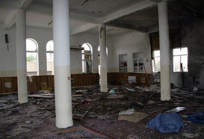 El palacio presidencial de Ali Abdalá Saleh, tras el ataque.