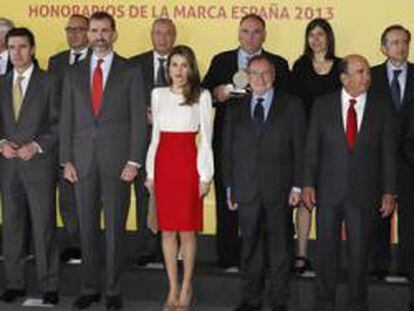 Los Príncipes de Asturias en la ceremonia de entrega de las acreditaciones a los nuevos embajadores honorarios de la Marca España