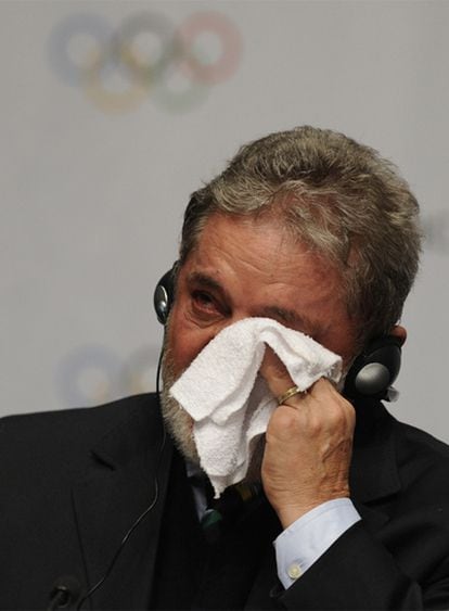 Lula da Silva, emocionado tras el triunfo de Río.