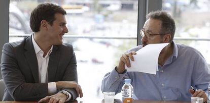 Albert Rivera y Juan Carlos Girauta, en una imagen de archivo.