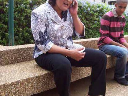 Latifa Jbabdi, durante un descanso en su campaña.