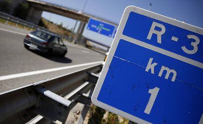 Tramo de la autopista madrileña radial 3, una de las que revertirá al Estado en 2018 tras su liquidación.