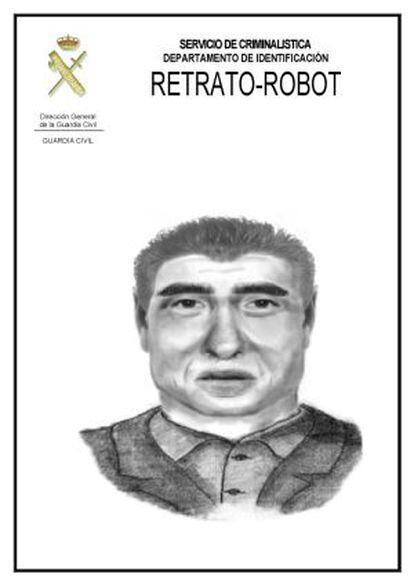 Retrato robot que se distribuyó en 2013 sobre el supuesto asesino.