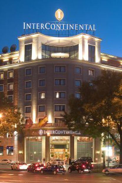 Fachada del Hotel Intercontinental en Madrid.