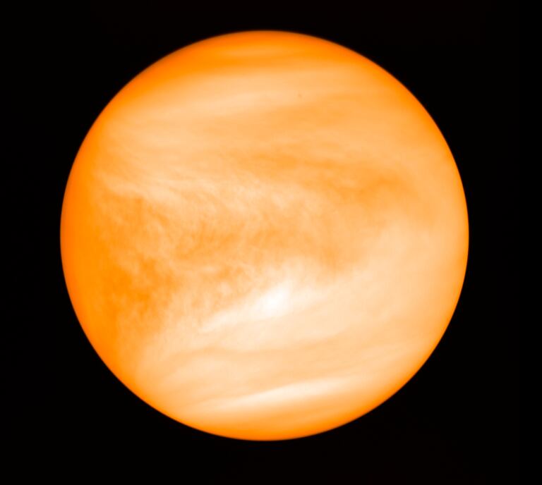 Imagen de Venus tomada por la agencia espacial japonesa JAXA.