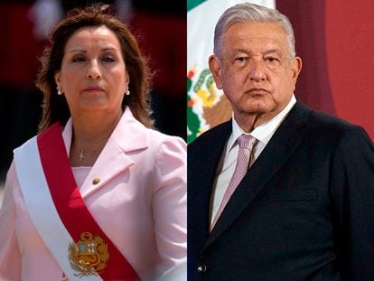 Dina Boluarte y Andrés Manuel López Obrador.