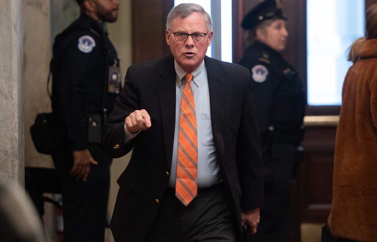 El senador estadounidense Richard Burr el pasado 21 de enero en el Senado, durante el juicio a Donald Trump.