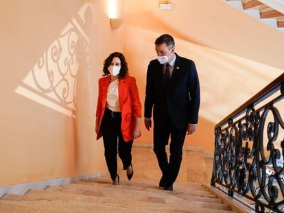 Isabel Díaz Ayuso y Pedro Sánchez, durante una reunión en Madrid el pasado septiembre.