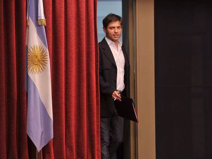 El joven ministro de Econom&iacute;a argentino, Axel Kicillof, a su llegada a una rueda de prensa el pasado 21 de enero.