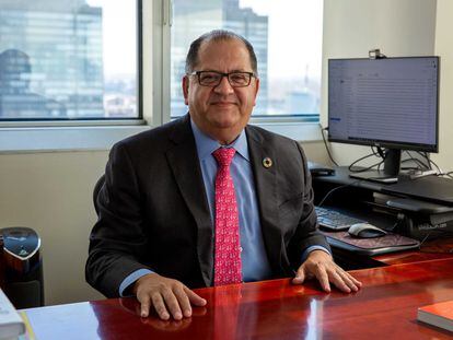 El director para América Latina del Programa de Naciones Unidas para el Desarrollo (PNUD), en su despacho.