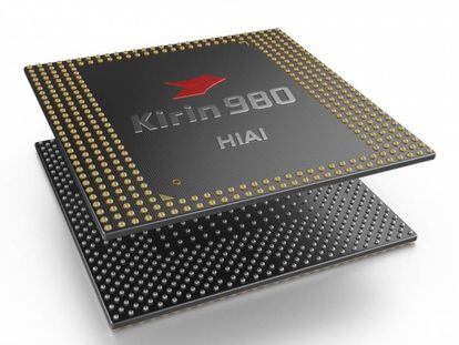 Microprocesador Kirin 980 de Huawei.
