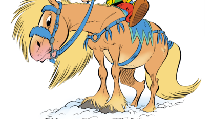 Dibujo de Astérix para la portada del nuevo álbum.