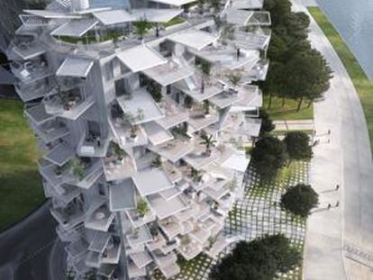 Proyecto de torre arb&oacute;rea en Montpellier del arquitecto japon&eacute;s Sou Fujimoto.