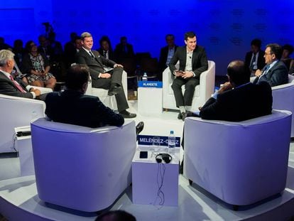 Vista de la mesa redonda organizada por EL PAÍS en el Foro Económico Mundial, en São Paulo (Brasil).