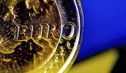 Detalle de una moneda de euro.