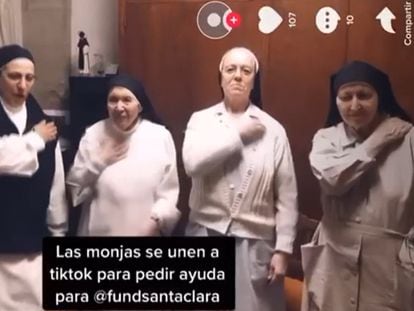 Las monjas dominicas de Santa Clara de Manresa bailan en Tik Tok. En vídeo, las religiosas cumplen un reto de baile en Tik Tok para pedir ayuda económica para su fundación. 