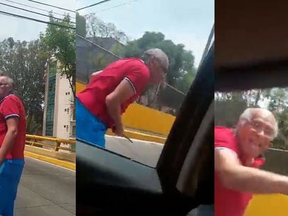 En video, la agresión en el Circuito Interior de la Ciudad de México.