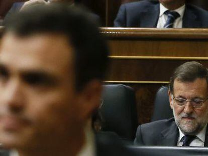 El presidente Mariano Rajoy, en el debate sobre el estado de la nación del pasado ejercicio.