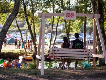 Zona de descanso del festival de Paredes de Coura