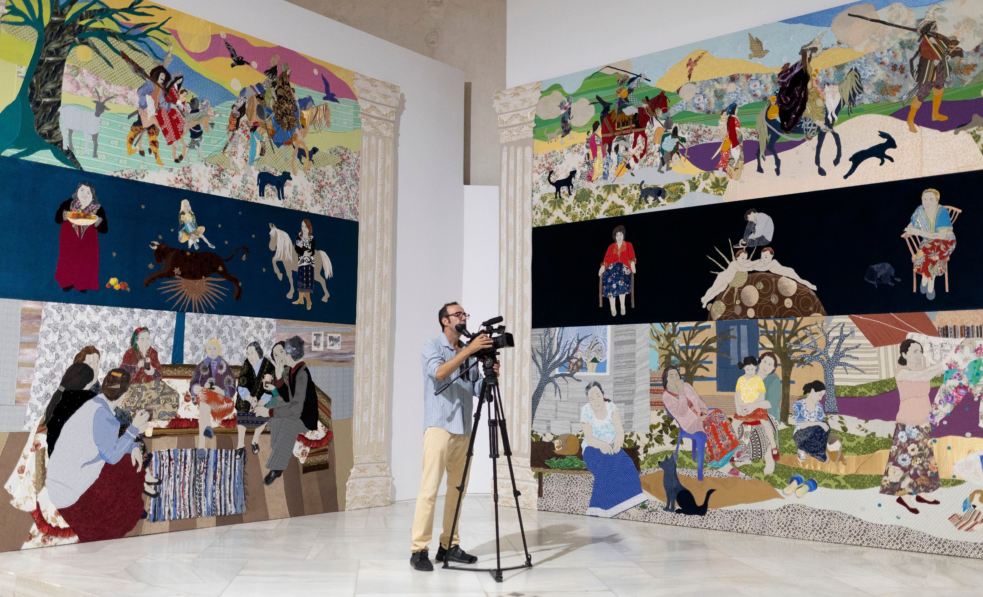 Exposición de la artista polaca Malgorzata Mirga-Tas en el Centro Andaluz de Arte Contemporáneo, el 29 de septiembre de 2023.
