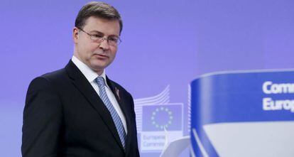 El vicepresidente de la Comisi&oacute;n, Valdis Dombrovskis.