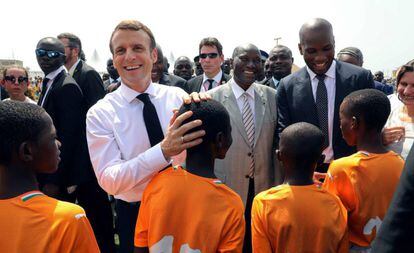 Emmanuel Macron, el 21 de diciembre en Abidjan (Costa de Marfil).