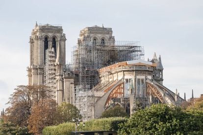 Estado actual de la catedral de Notre Dame en París. |