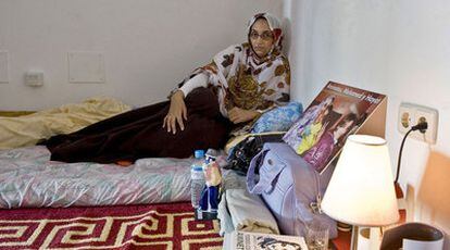 Aminetu Haidar, tras cumplir 25 días en huelga de hambre.