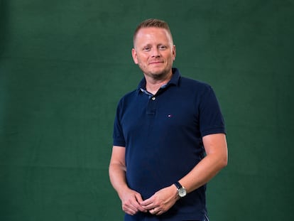 Patrick Ness, retratado en el festival de Edimburgo, en agosto de 2015.