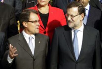 El presidente de Cataluña, Artur Mas, y el de España, Mariano Rajoy.