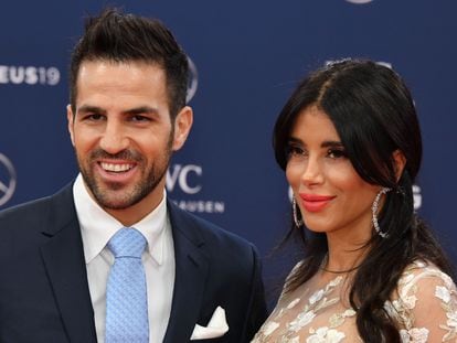 Cesc Fàbregas y Daniella Semaan, en la entrega de los premios Laureus en Montecarlo en febrero de 2019.