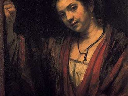<i>Mujer en la puerta</i> (hacia 1655), de la Gemäldegalerie de Berlín.