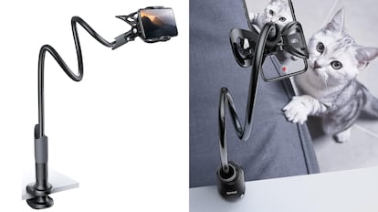 Un gadget con el que colocar el móvil de manera segura gracias a su clip de rotación de 360 grados.