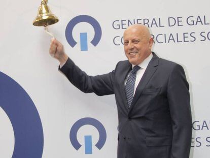 Tomás Olivo, presidente y dueño de General de Galerías Comerciales, en la salida a Bolsa de la socimi en 2017.