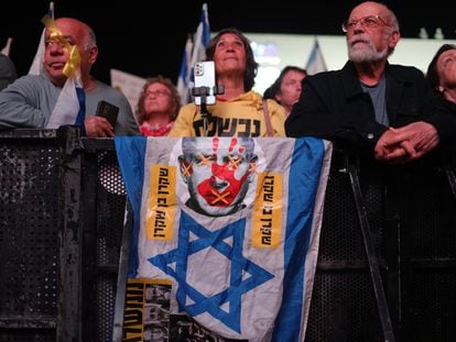 Protesta contra el primer ministro israelí, Benjamín Netanyahu, el 20 de enero en Tel Aviv.