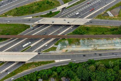 Autopista I-66 de Virginia, en la que Indra instalará un sistema de peaje inteligente.