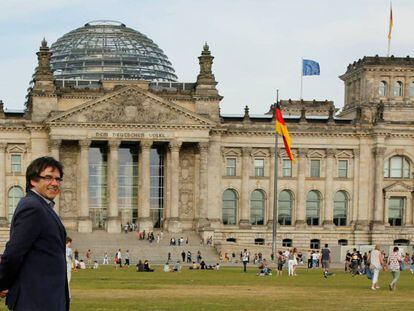 El expresidente Carles Puigdemont, en una imagen de archivo en Berlín. 
 