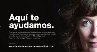 Imagen que figura en la web contra el maltrato de la Fundación Mutua Madrileña