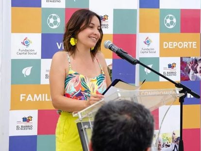 Camila Polizzi, durante un evento en la ciudad de Concepción, en enero de 2023, en una imagen compartida en sus redes sociales.