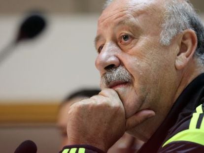 Vicente del Bosque, el pasado miércoles en León