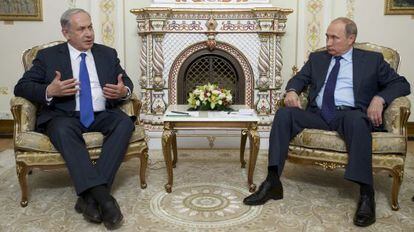 Vladímir Putin y Benjamín Netanyahu, durante su reunión en Moscú.