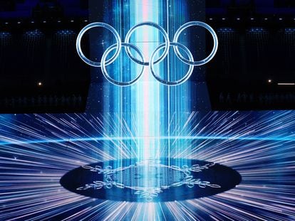 Ceremonia de apertura de los Juegos Olímpicos de invierno este viernes, en el Estadio Nacional de Pekín.