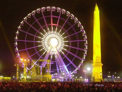 El obelisco de Luxor en la plaza de la Concordia de París.