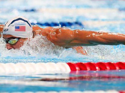 Phelps durante las semifinales de 200 estilos en Omaha.