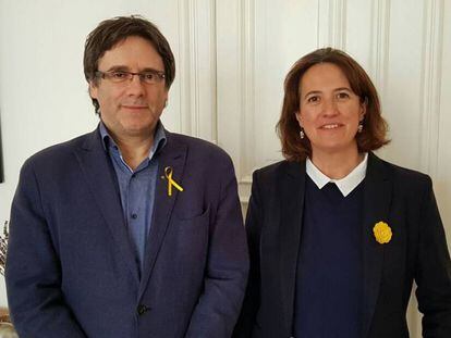 Carles Puigdemont i Elisenda Paluzie, el pasado jueves en Berlín.