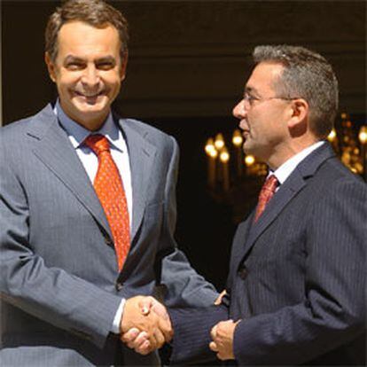 Zapatero, con Rivero esta mañana.